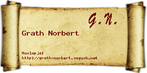 Grath Norbert névjegykártya