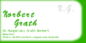 norbert grath business card